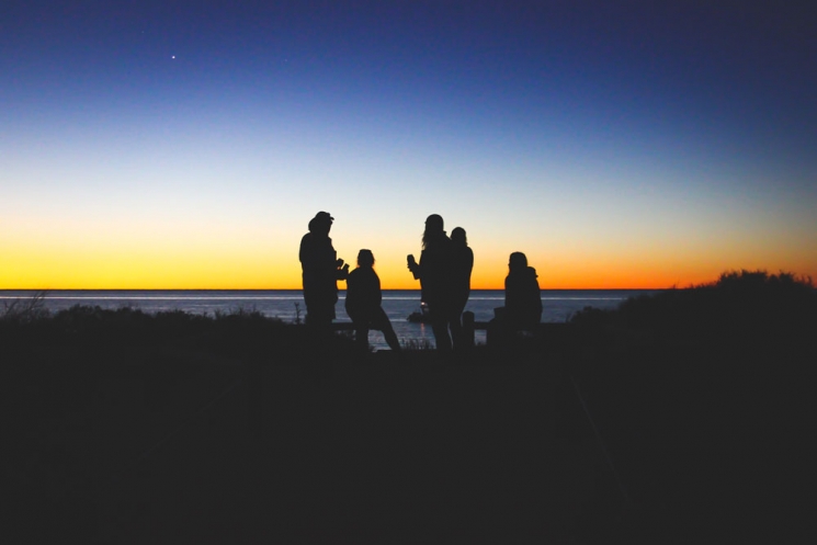 Silouettes au coucher de soleil à Cape Range National Park