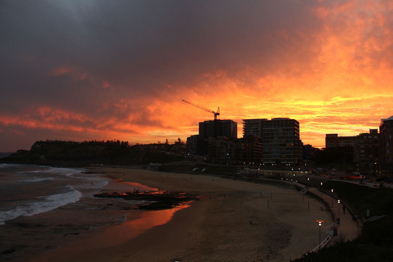 coucher de soleil Newcastle